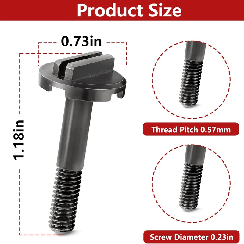 For Milwaukee 2626-20 18V Multi-Tool 2626-20 F40A 2626-20 F40B Blade Backing Pad Screw 06-75-0025 Replacement