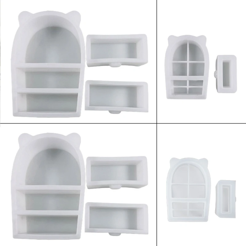 

MXME Ears Drawer Storage Box Resin Silicone Mold for DIY Crafts Home Decoration