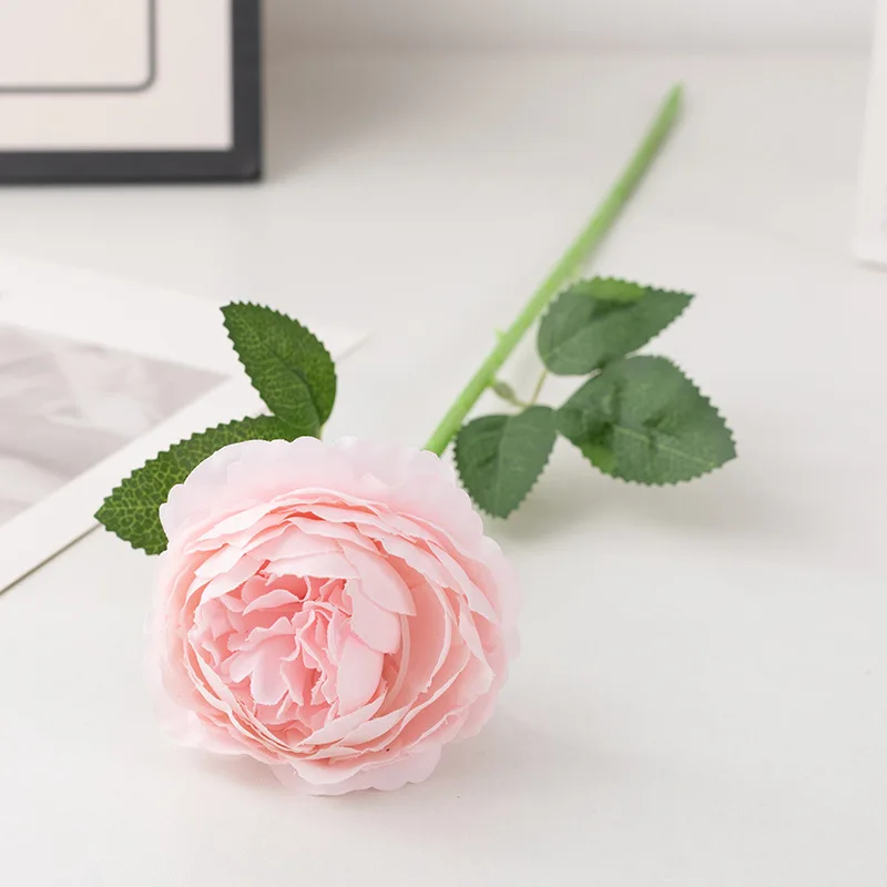 48 cm Real Touch Pfingstrose Künstliche Blumen Zweige Rose Dekor Für Zuhause Vase Hochzeit Weihnachten Valentinstag Geschenk Gefälschte Blume – Detail 13