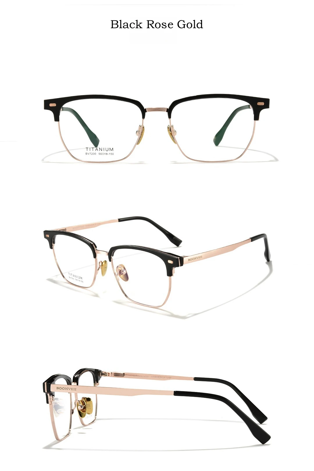 Yimaruili neuen Modetrend Myopie Brillen Retro Quadrat Luxus Acetat reines Titan ooptische Brille Rahmen für Männer – Detail 8