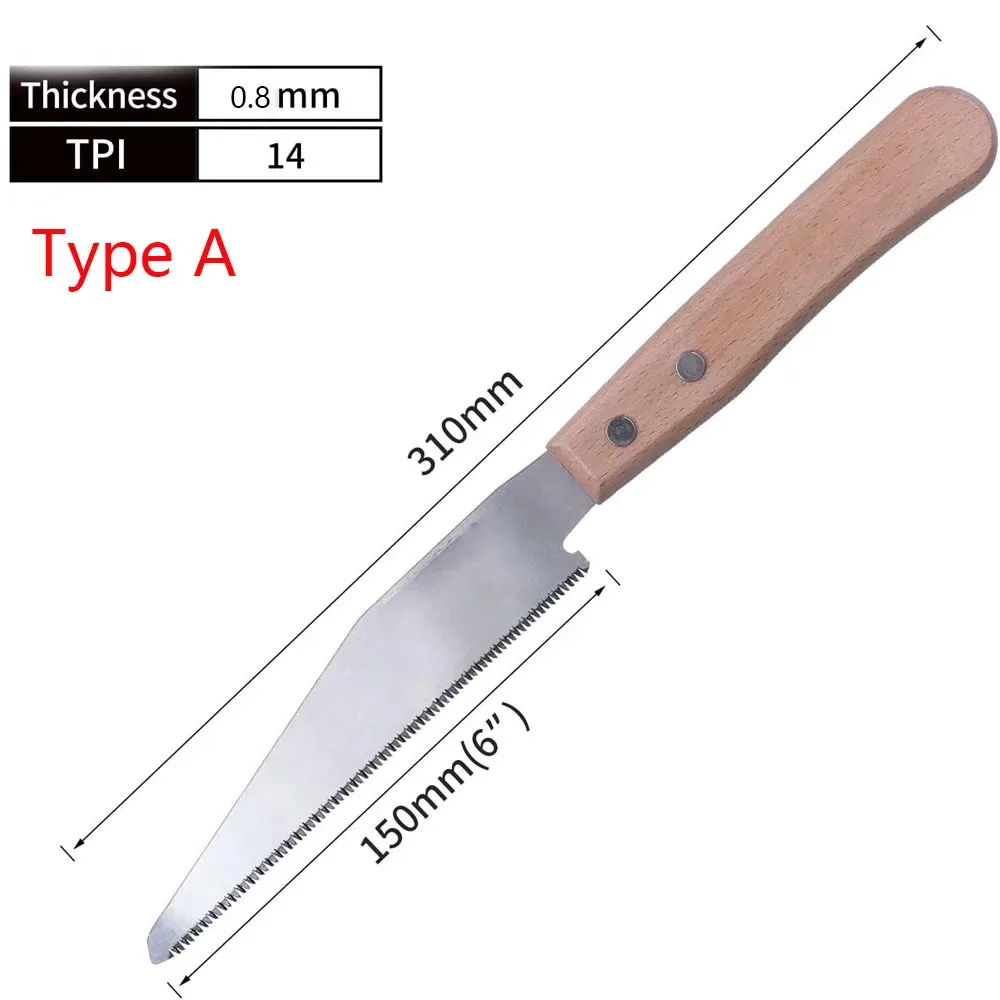 Hand Saw 1pc Japanese Saw 6 Inch Double Side Hand Pull Saw 14&17TPI SK-5 Steel Flexible Blade Flush Cut for Woodworking Household