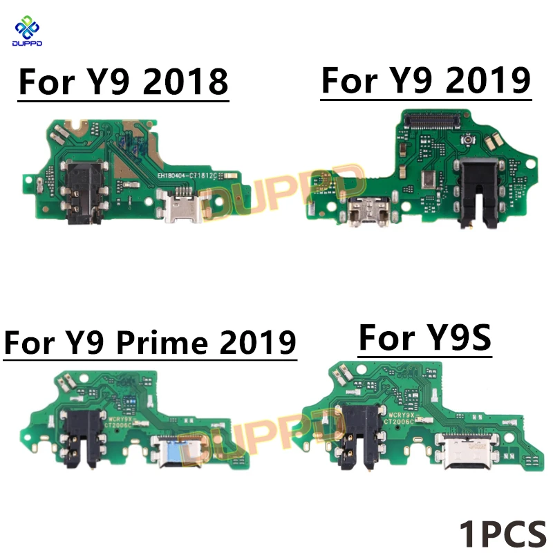 

USB Charging For HuaWei Y9 Prime 2019 2018 Y9s Charger Port Connector Board With Microphone Mic Parts Flex Cable