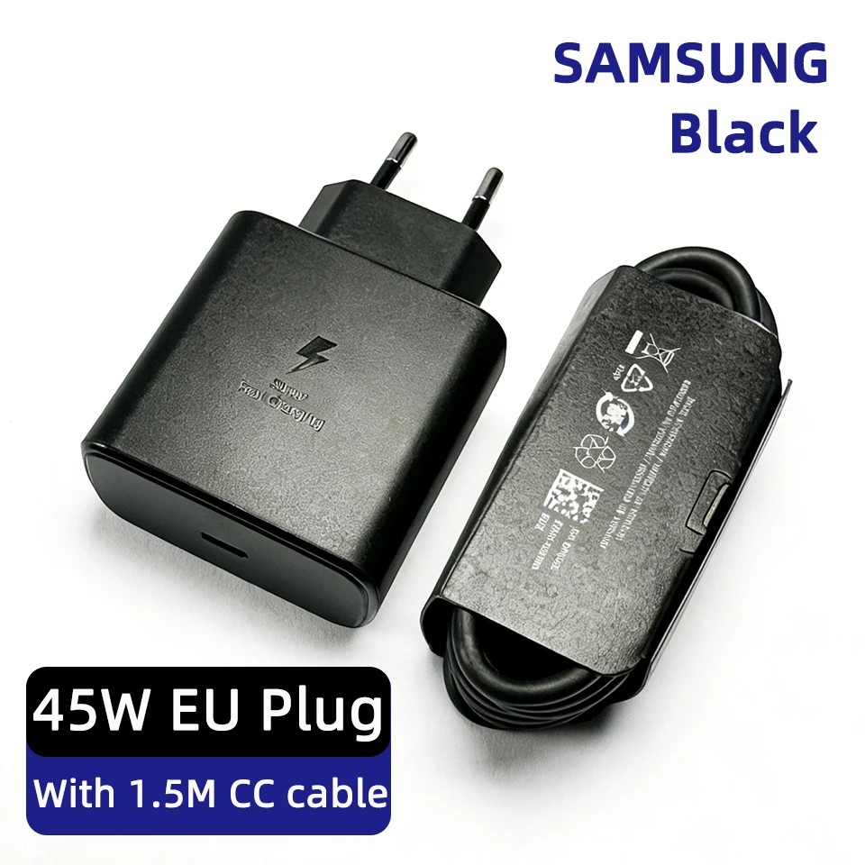 Fast Charge Type C Adapter with 45W/60W Power Delivery & EU Cable