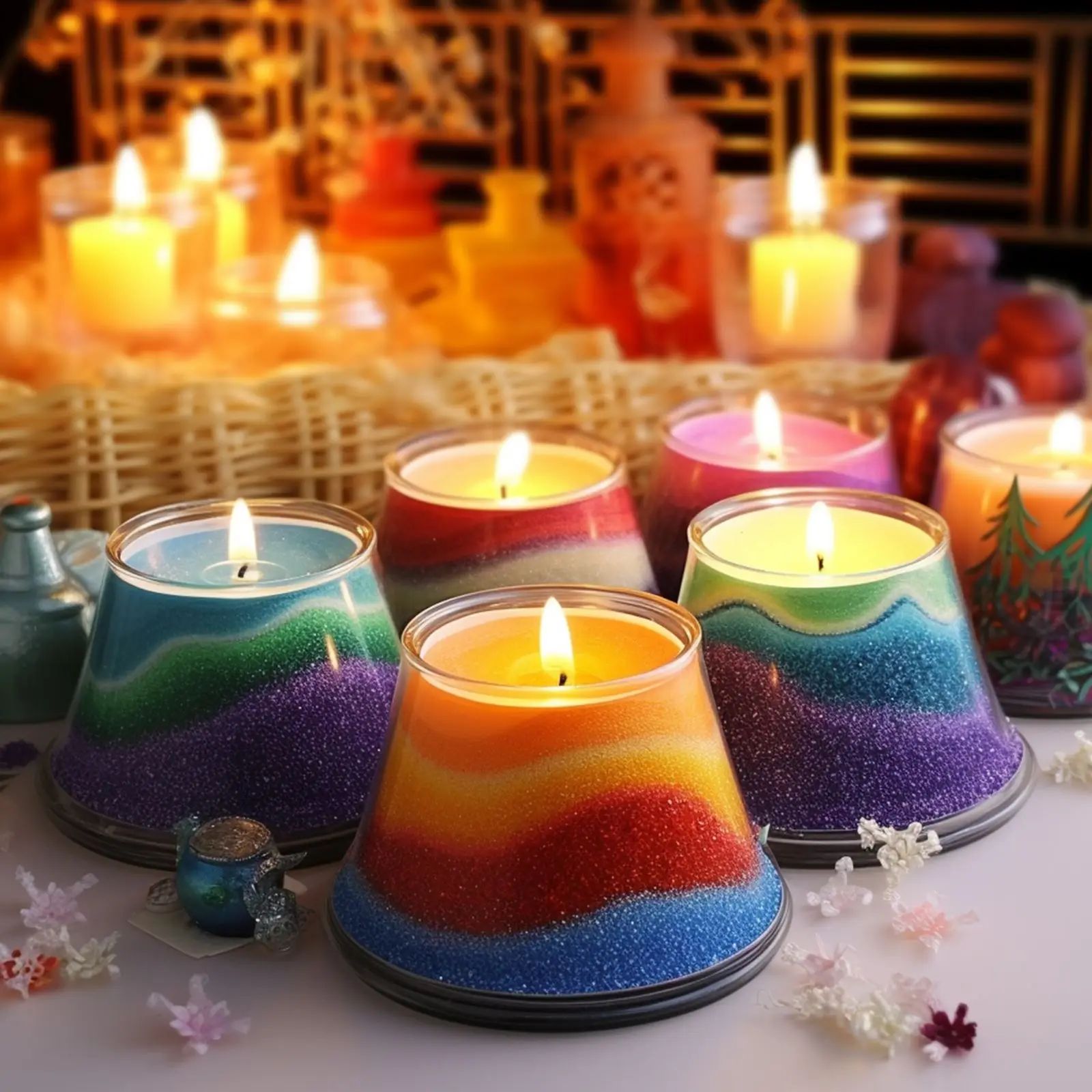 10/50g Sand Painting Wax Colorful Granular Pearl Wax DIY Candle Making Materials For Candle Handmade Supplies Colour Sand