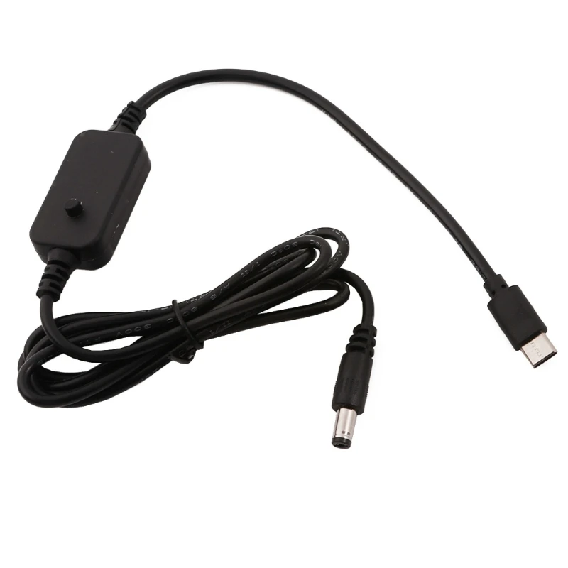 DC To Type C USB Cable 5.5x2.1mm DC Plug 12V Power Supply Cable For Router Laptop LED Strip Speaker CCTV Camera