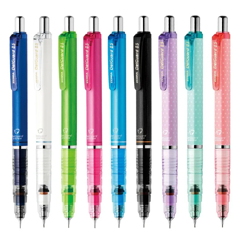 1PCS Zebra Ma85 DelGuard Mechanical Pencil 0.5mm 0.3mm 0.7mm Unbreakable Multi Colored Pencils With Eraser For School Supplier 2