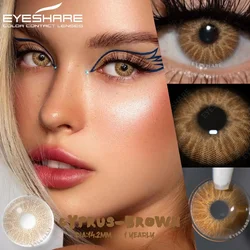 Vibrant Fashion Contact Lenses - Blue, Green, Gray Options (1 Pair, Yearly Use) (CYPRUS - BROWN)
