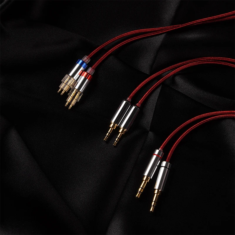 NiceHCK HeadAg 4N Pure Silver HiFi Headphones Coaxial Cable 4.4mm Balanced HD650/Dual 3.5mm/Dual 2.5mm RedAg HD600 HD580 HD660S