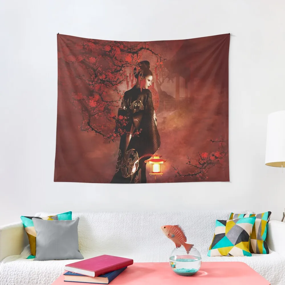 

Sakura Red Tapestry Room Aesthetic Decoration Aesthetic Home Decor Accessories