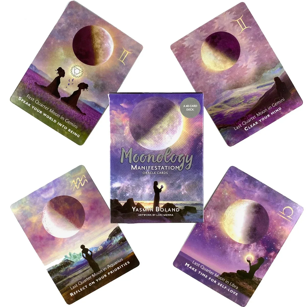 

Moonology Manifestation Oracle Cards Leisure Party Table Game High Quality Fortune-telling Prophecy Tarot Deck With PDF Guide