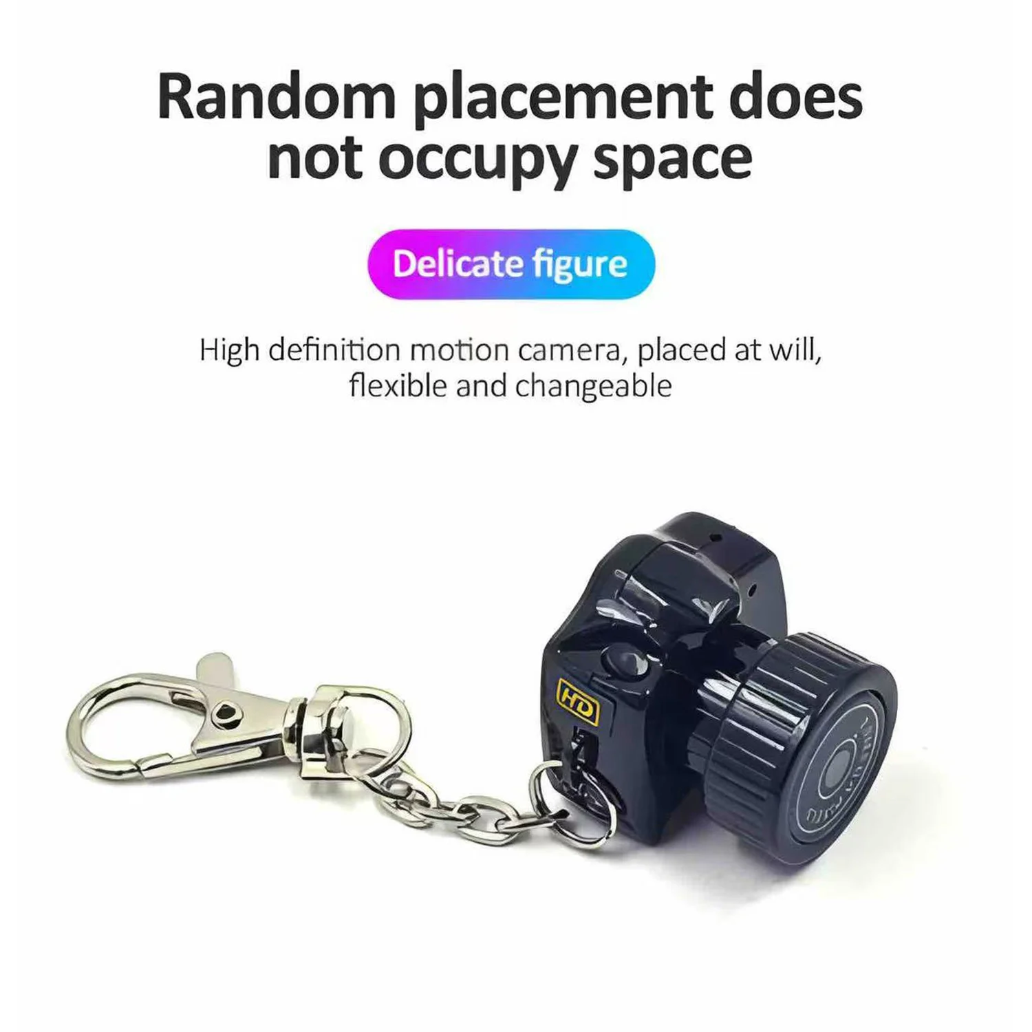 Mini Caméra Porte-clés HD 1080P 2MP - Appareil Photo De Poche Compact Avec écran Couleur 1,44 Pouces, Idéal Pour Enfants Et étudiants