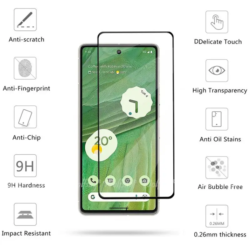 6 Films De Protection écran Pour Google Pixel 7 - Transparents, Brillants, Marque Dipos