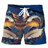 Retro Fishing Men's Swimwear Swimsuits Man Hawaii Mens Shorts 3d Summer Sexy Board Swimming Surfing Beach Wear Casual Quick Dry 4