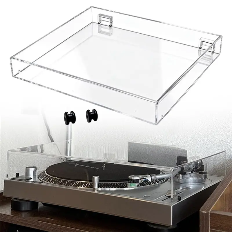 A13E-턴테이블 더스트 커버 액세서리 보호 투명 더스트 커버 프로텍터 레코드 플레이어 Lp120x용 보호 뚜껑