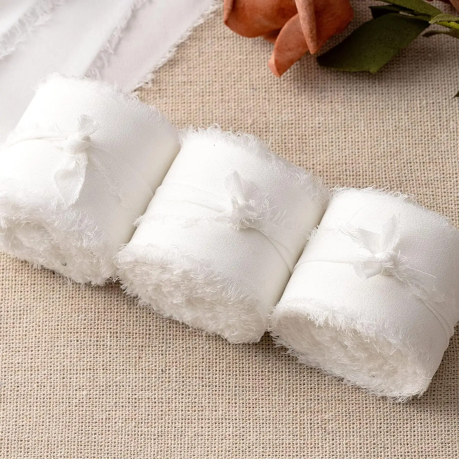 3 rolls 5-meter chiffon ribbons For wedding invitations bridal bouquets gift boxes bow decorations