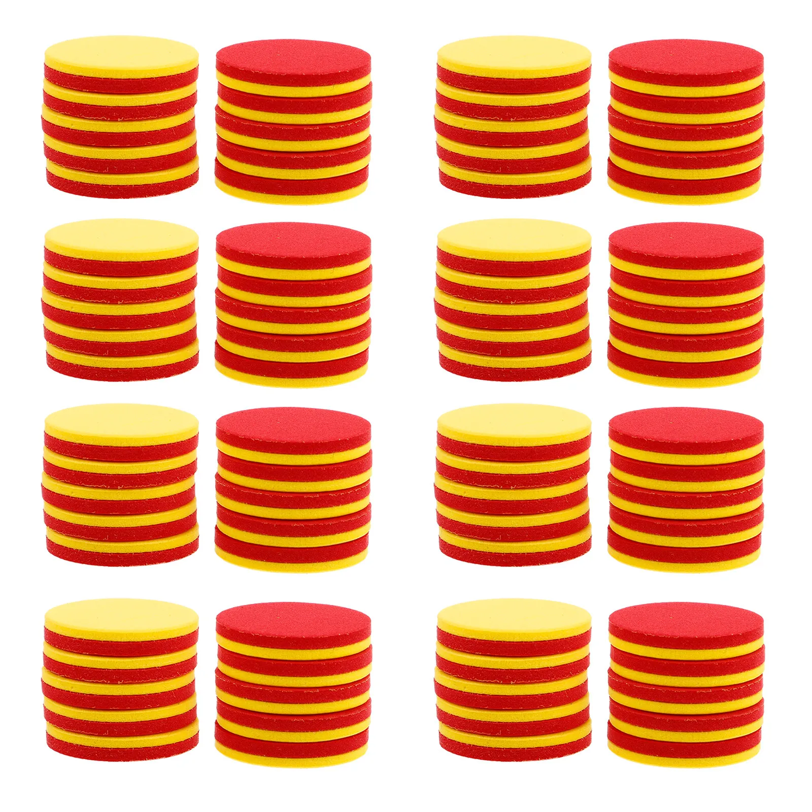 200Pcs 2색 원형 수학 카운터 교실 실습 학습을 위한 양면 계산 디스크 수학 게임 교육 도구