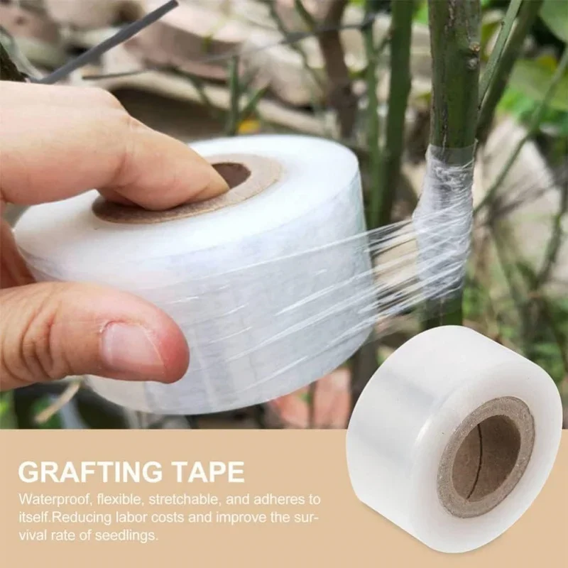 1PC PE Grafting Tape Film Self-adhesive Garden Tree Plants Seedlings Vine Tomato Grafting Accessories Stretchable 2-10cm Width