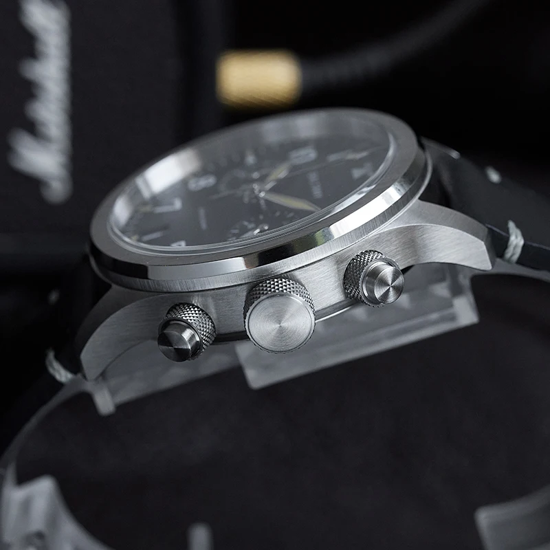 Baltany Polit Chrono S5057 Retro Luminous VK64 Sub-dial Calendar Movement 100M โAffordable Micro Brand Men Wristwatch