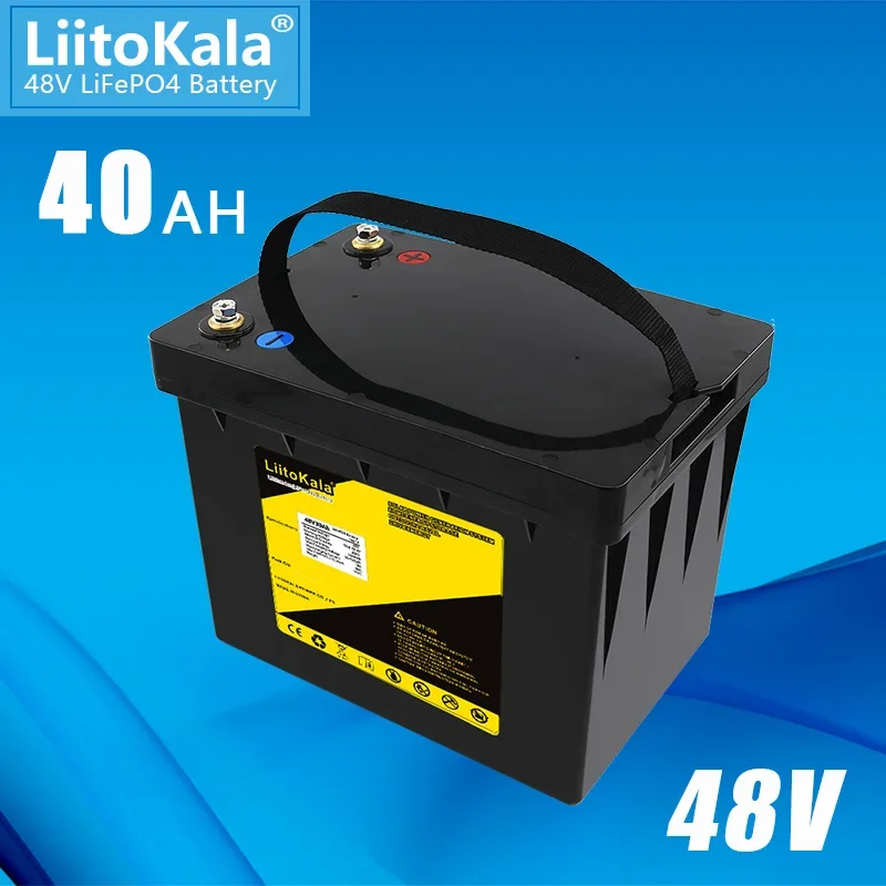 

LiitoKala 48V 30Ah 40Ah LiFePO4 battery with 30A BMS for 48v 1500w machinery electric bicycle bike scooter go cart