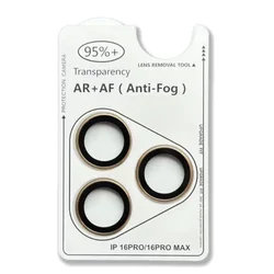 Premium AR Anti - Fog Rear Camera Tempered Glass Protective Film - Silvery Orange Grey Blue - 12Pro 12promax(3Pcs) (Gold)