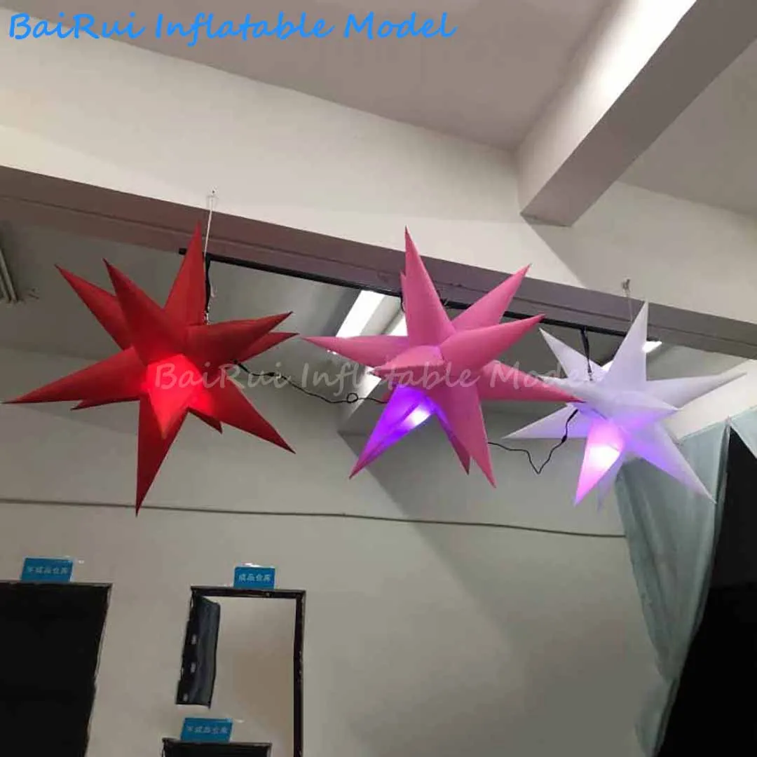 Inflatable Illuminous Star Air Blow Stars w Color Change LED Light Nightclub Bar Party Decoration Event Advertising Props