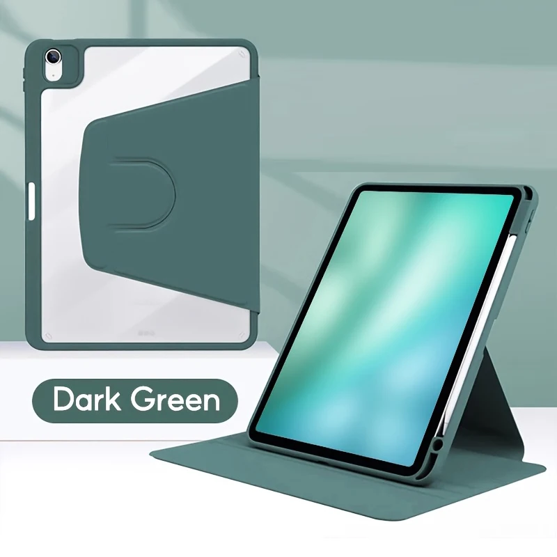 360-Degree Rotating Acrylic Case with Auto Wake/Sleep Feature