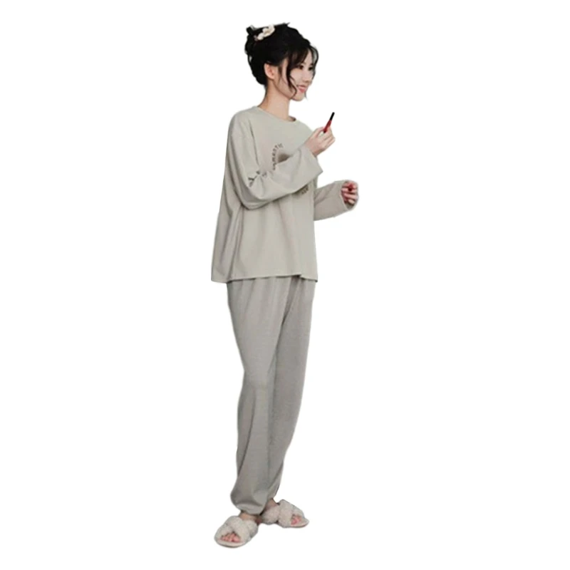 Women's Pajama Set Printed Pj Long Sleeve Sleepwear Soft 2 Piece Sets
