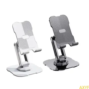 Tabletop Phone Stand Height Adjustable Rotating Cellphone Cradle Desk Tablet Holder Mount Foldable for Video 1