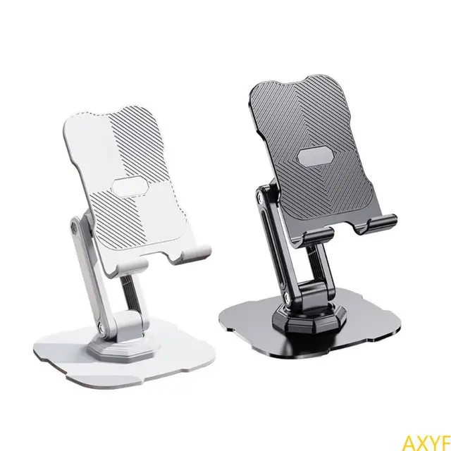 Tabletop Phone Stand Height Adjustable Rotating Cellphone Cradle Desk Tablet Holder Mount Foldable for Video