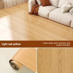Premium Waterproof Wood Grain Floor Sticker - Self - Adhesive, Wear - Resistant & Anti - Slip Mat - 40cmX3m (Yellow 1.6MM)