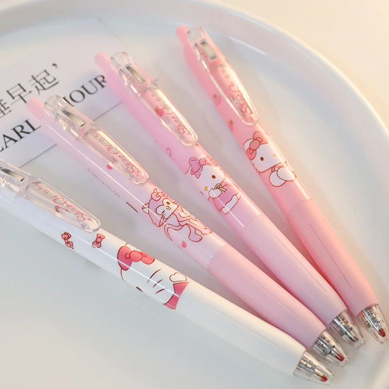Sanrio Hello Kitty Cute Pens Stationery Pens Bulk School Supplies Press Fountain Pen Kawaii Pink
