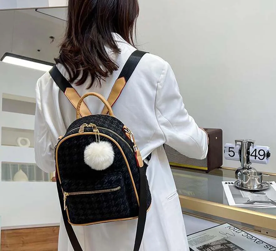 New Arrival Women Fashion Pu Soft Leather Double Zipper Shoulder Bags Large Capacity Backpack Handbag Casual Travel Backpacks 3