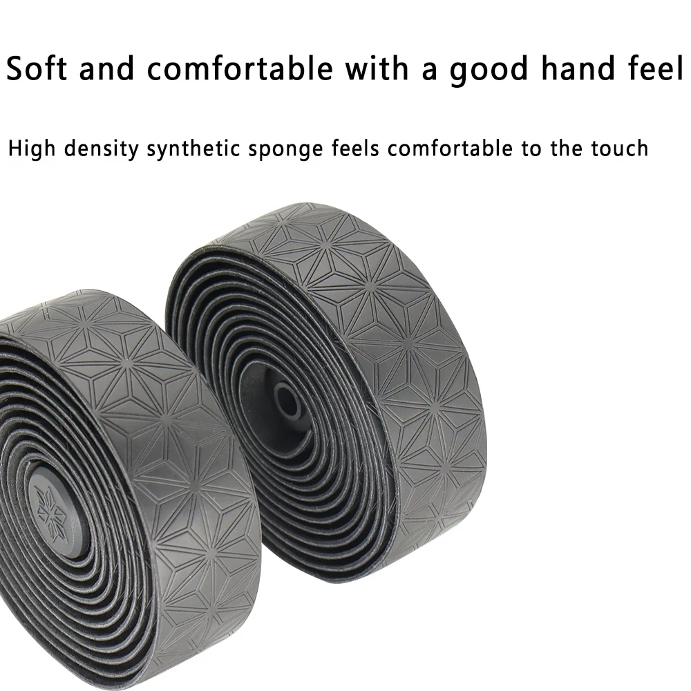 Daisy Pattern Road Bike Bar Handle Tape Shock PU+EVA Anti-slip Handlebar Tape With Bar End Plugs Bicycle Cycling Accessories