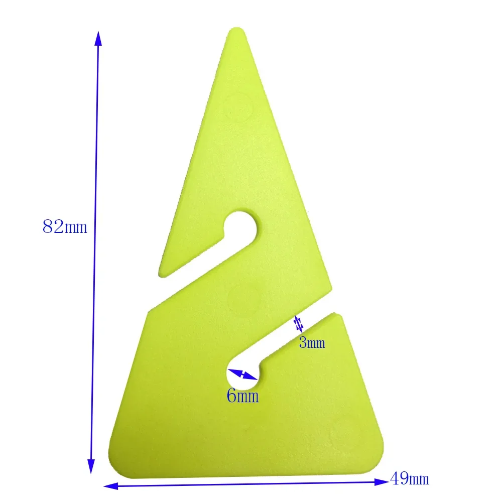 6PC 스쿠버 다이빙 동굴 난파선 다이빙 라인 화살표 마커 기술 동굴 다이빙 다이버를위한 ABS 삼각형 모양 가이드 로프 표시기