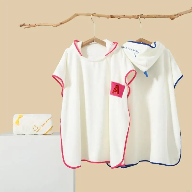 Asciugamano con cappuccio per bambini accogliente abito da bagno rapido asciutto asciutto e caldo asciugamano spiaggia per 2