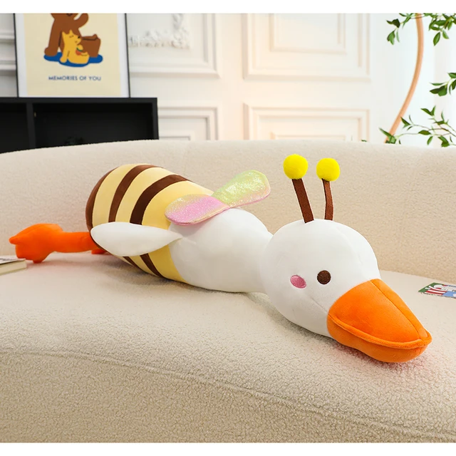 Creative Little Bee Doll Big White Goose Doll Bed Doll Little Duck Plush Toy Pillow Girl Sleeps