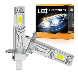 High - Performance LED Headlight Bulbs, 30000LM, 6500K, Wireless & Fanless Design, 12V/24V, Pack of 2 (H1)