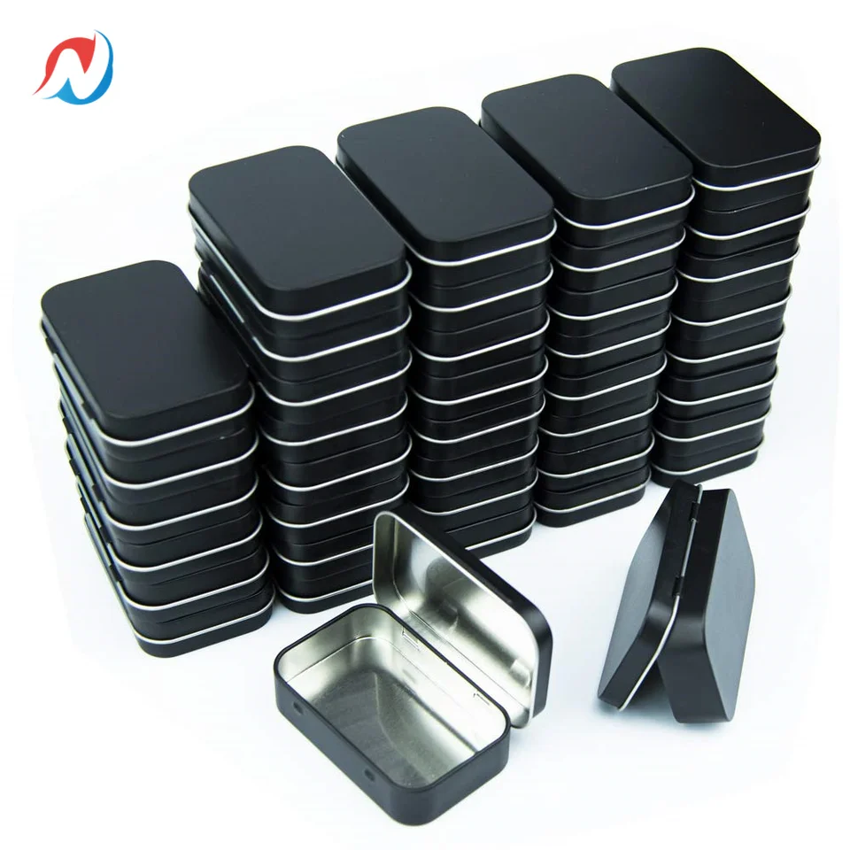 Metal Rectangular Empty Hinged Tins - 30 Pack Silver Mini Portable Box  Containers Small Storage Kit & Home Organizer