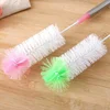 Round Head Bendable Long Handle Cup Brushes Bottle Brush Cleaning Brush Home Kitchen Gadget Random Color 5