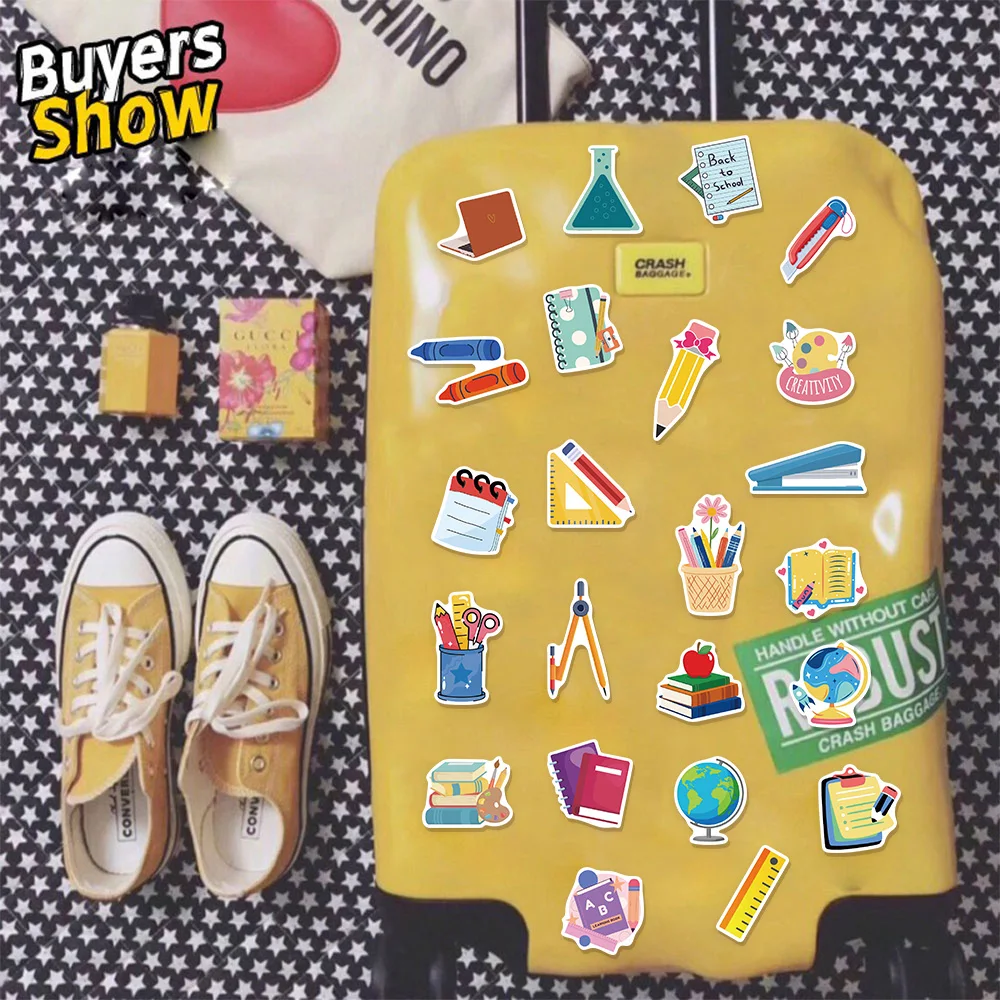 50-Piece Back-to-School Graffiti Sticker Set description 6