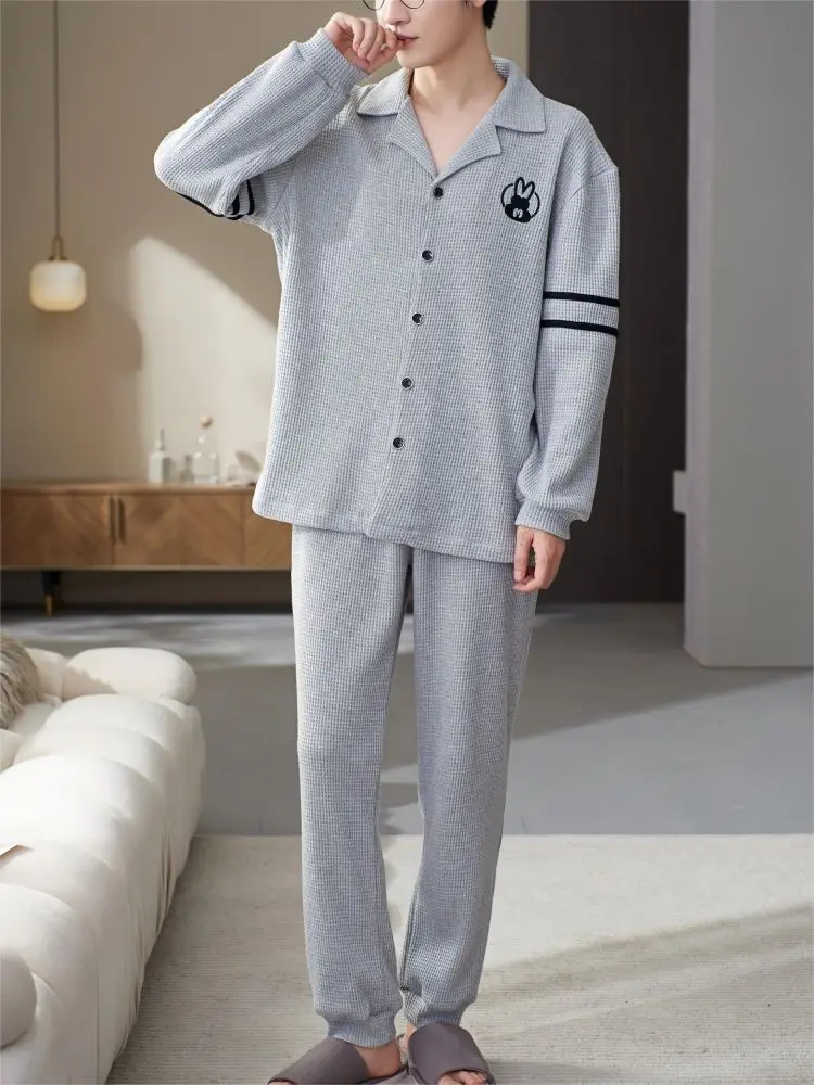 Couple pajamas set Cotton pajamas seda pajamas luxury pajama Plaid Home wear pijama for men The nightgown pyjamas Underwear