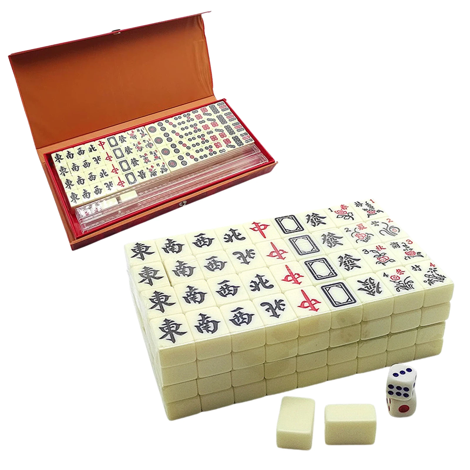 CIYODO 1 Conjunto Mahjong Portátil Mini Mahjong Jogo Interativo Familiar  Mahjong Tamanho Portátil Jogo De Tabuleiro Tradicional Chinês Jogo Mahjong  Melamina Viagem Vintage Mesa De Mahjong