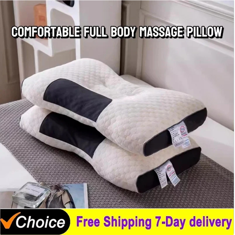 2024 New Neck Pillow Help Sleep And Protect The Neck Cervical Orthopedic Household Soybean Fiber Massage SPA Pillow For Sleeping