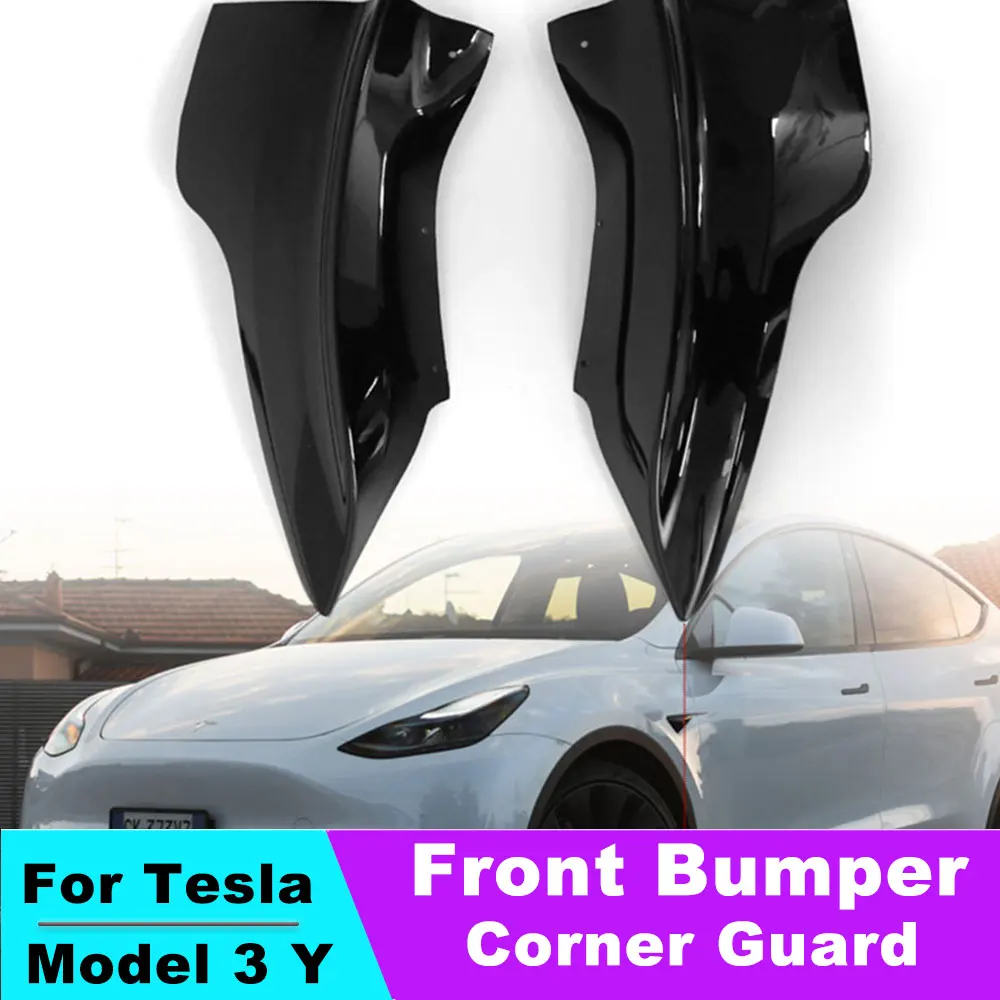 

For Tesla Model 3/Y Car Thunder Style Front Bumper Corner Guard Front Bars Front Lip Protective Decoration Kit Accessories