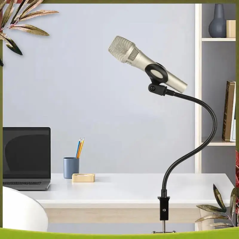 ABDW-데스크탑 마이크 스탠드 구즈넥 범용 호스 360도 유연한 기능 라이브 ..
