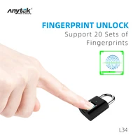 Anytek L34 Smart Fingerprint Padlock Mini Security USB Rechargeable Keyless Lock for Door Locker Bag Suitcase - Image 3