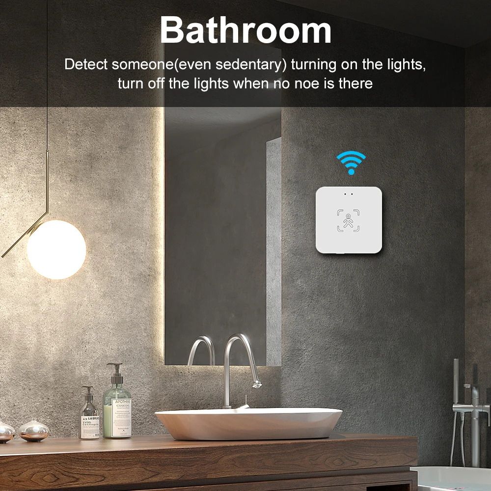 ZigBee/Wifi Tuya Smart Human Presence Motion 5.8G/24G PIR Microwave Radar Light Luminosity Detection Smart Life Home Automation