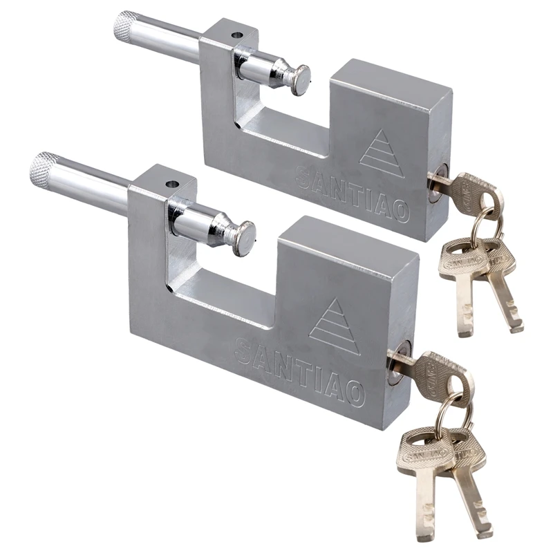 FUFU 2PCS Multifunctional Padlock Keyed Padlock Waterproof Antirust Anti-Theft Lock Pry Door Lock With 3 Keys