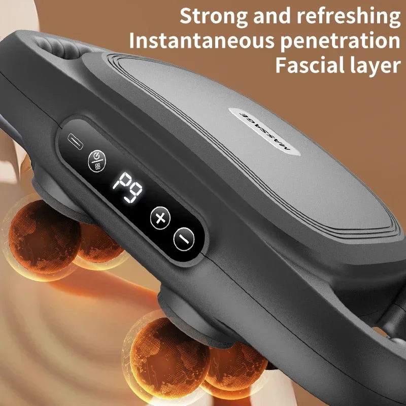 Electric Deep Tissue Massage Gun 6 New Styles Booster Heads Fascia Percussion Muscle Vibrator for Back Massager