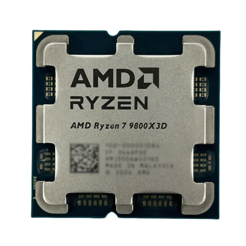 AMD 라이젠 7 9800X3D 프로세서 8코어 16스레드 4.2GHz 기본 속도, 5.2GHz 최대 부스트 속도, AM5 소켓 96MB 3D V-캐시 4nm 제인 5 데스크탑 CPU